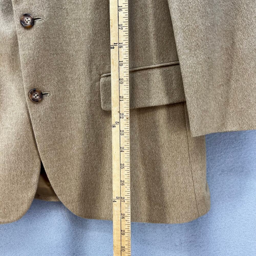 Bill Blass Blazer Men's Size M 40S Tan 100% Camel Hair Beige Lined Business Wear - Picture 10 of 13